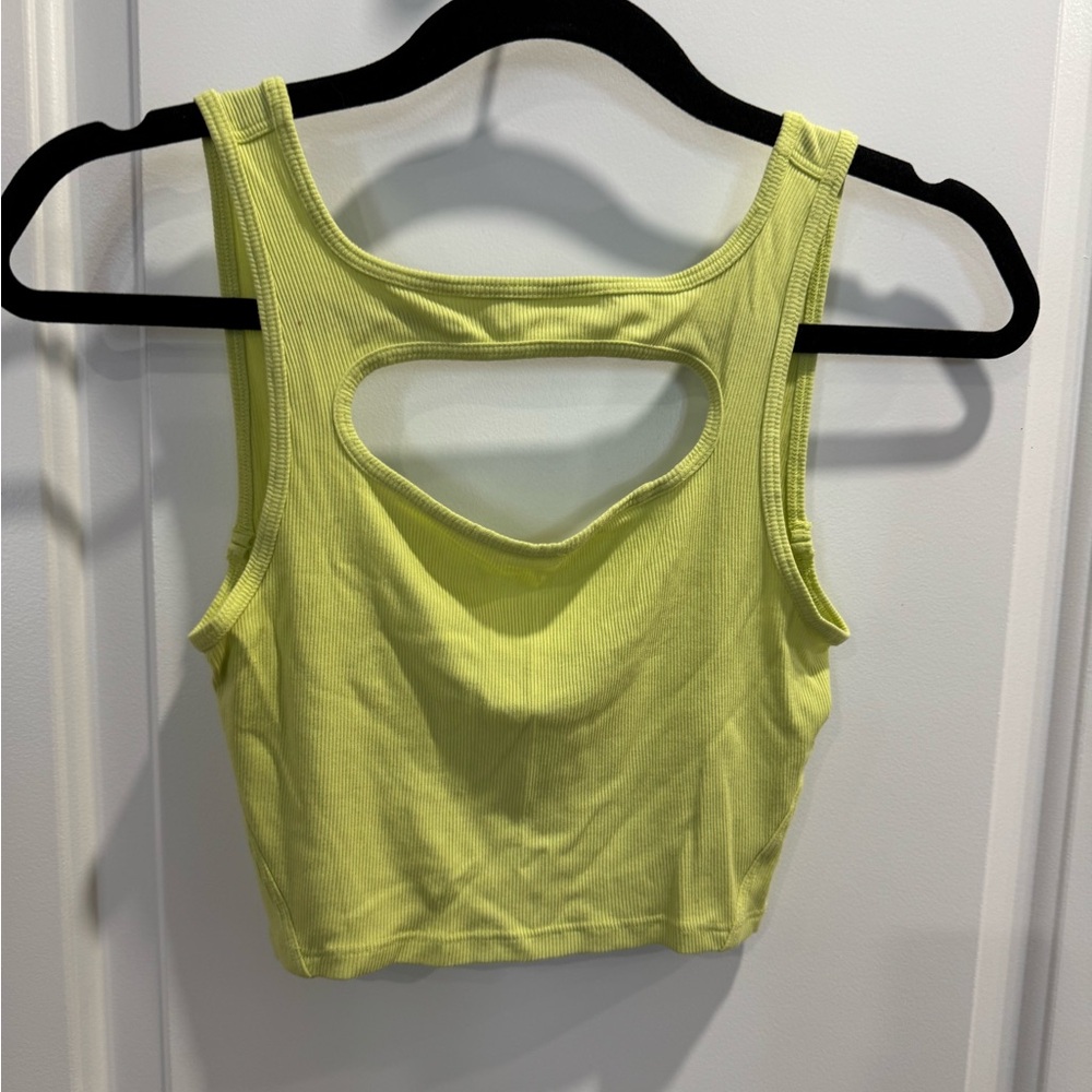 lululemon ribbed cut out tank